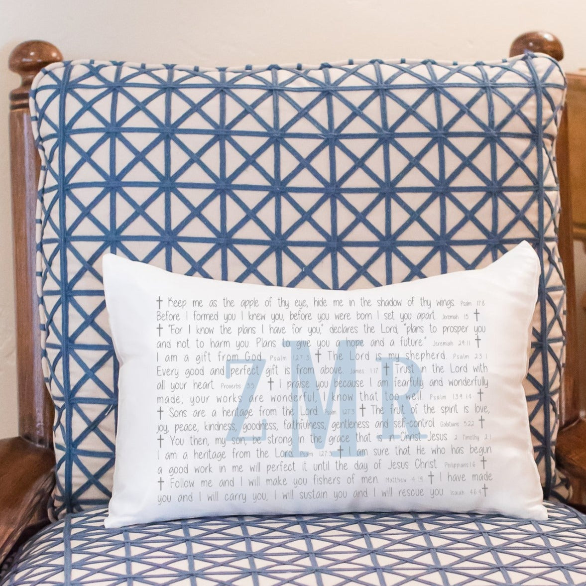 Scripture for Baby Boys (Apple of Thy Eye) - Boudoir Pillow