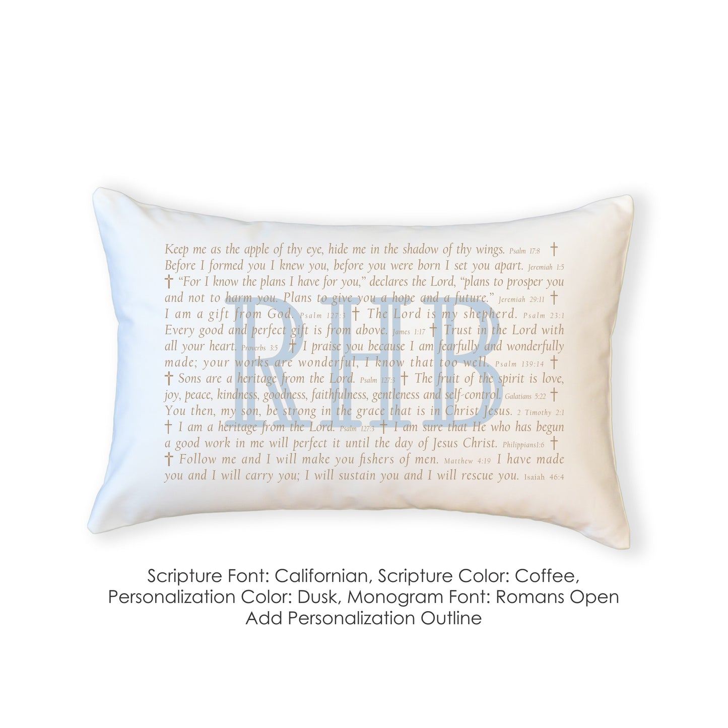 Scripture for Baby Boys (Apple of Thy Eye) - Boudoir Pillow
