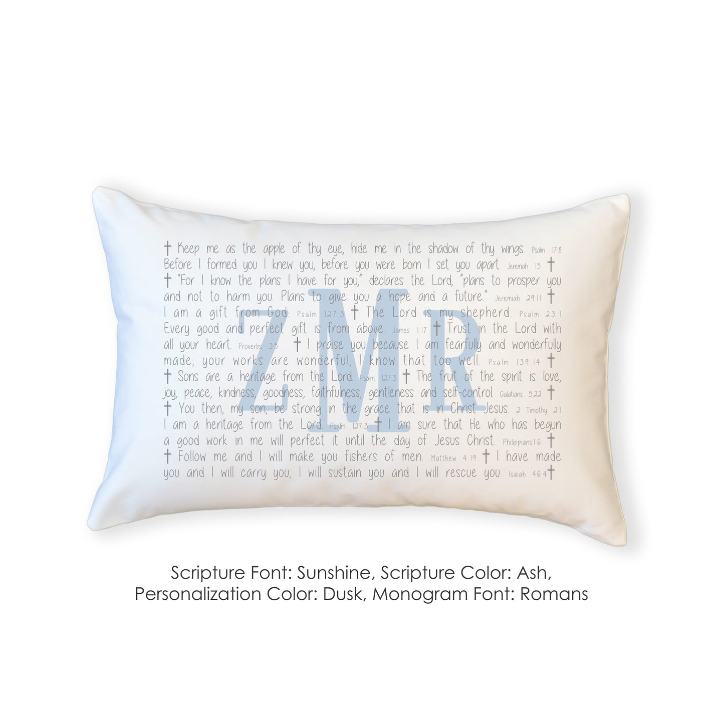 Scripture for Baby Boys (Apple of Thy Eye) - Boudoir Pillow