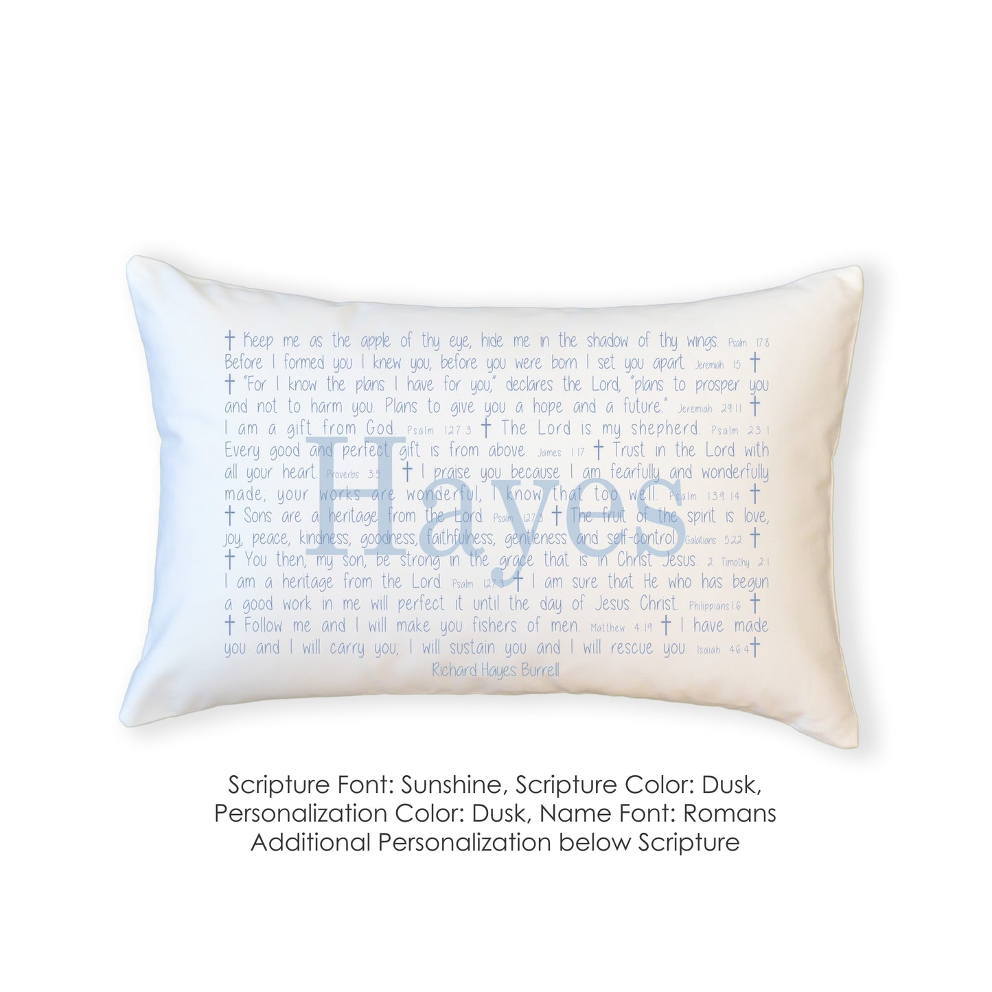 Scripture for Baby Boys (Apple of Thy Eye) - Boudoir Pillow