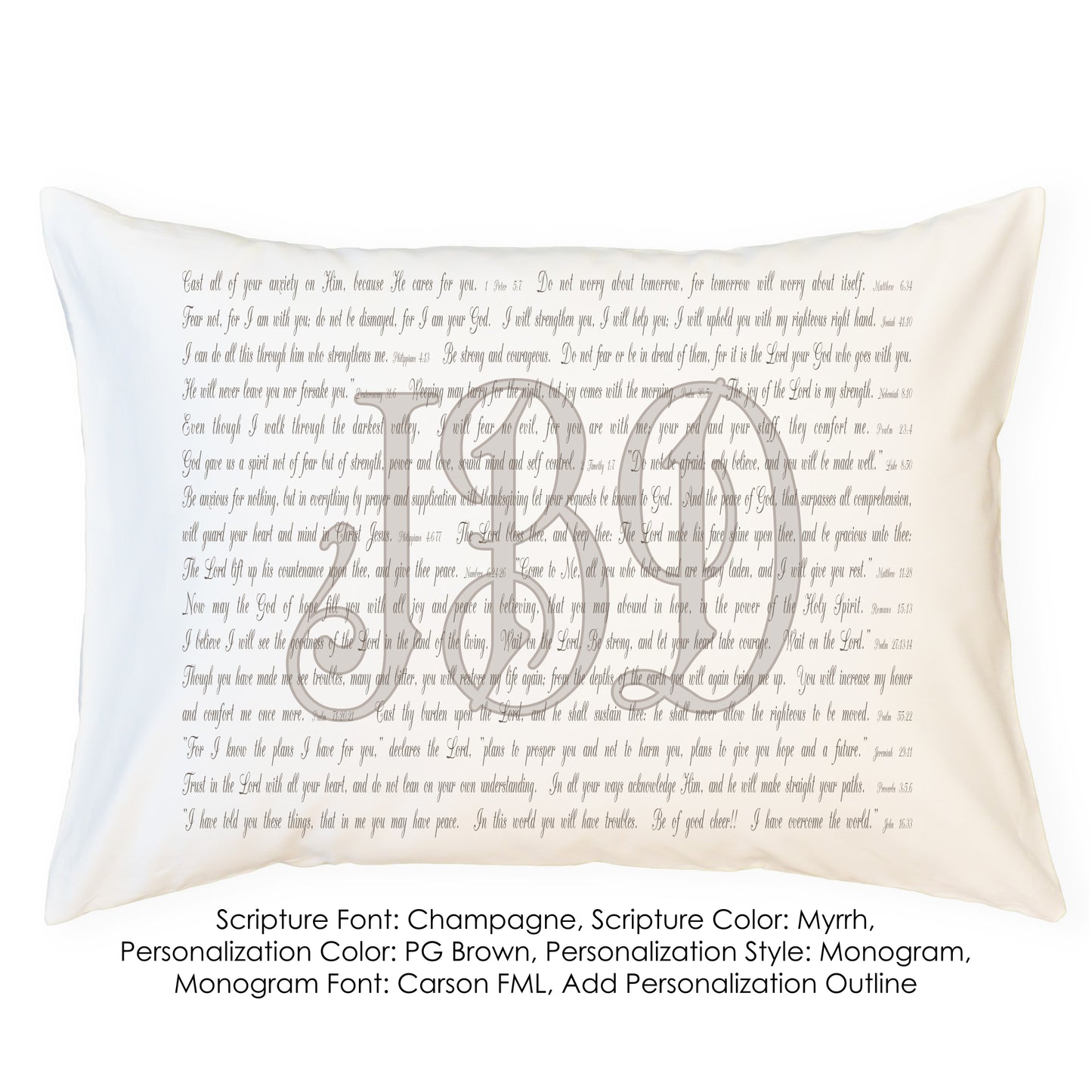 Scripture for Comfort (Cast) - Standard Pillowcase