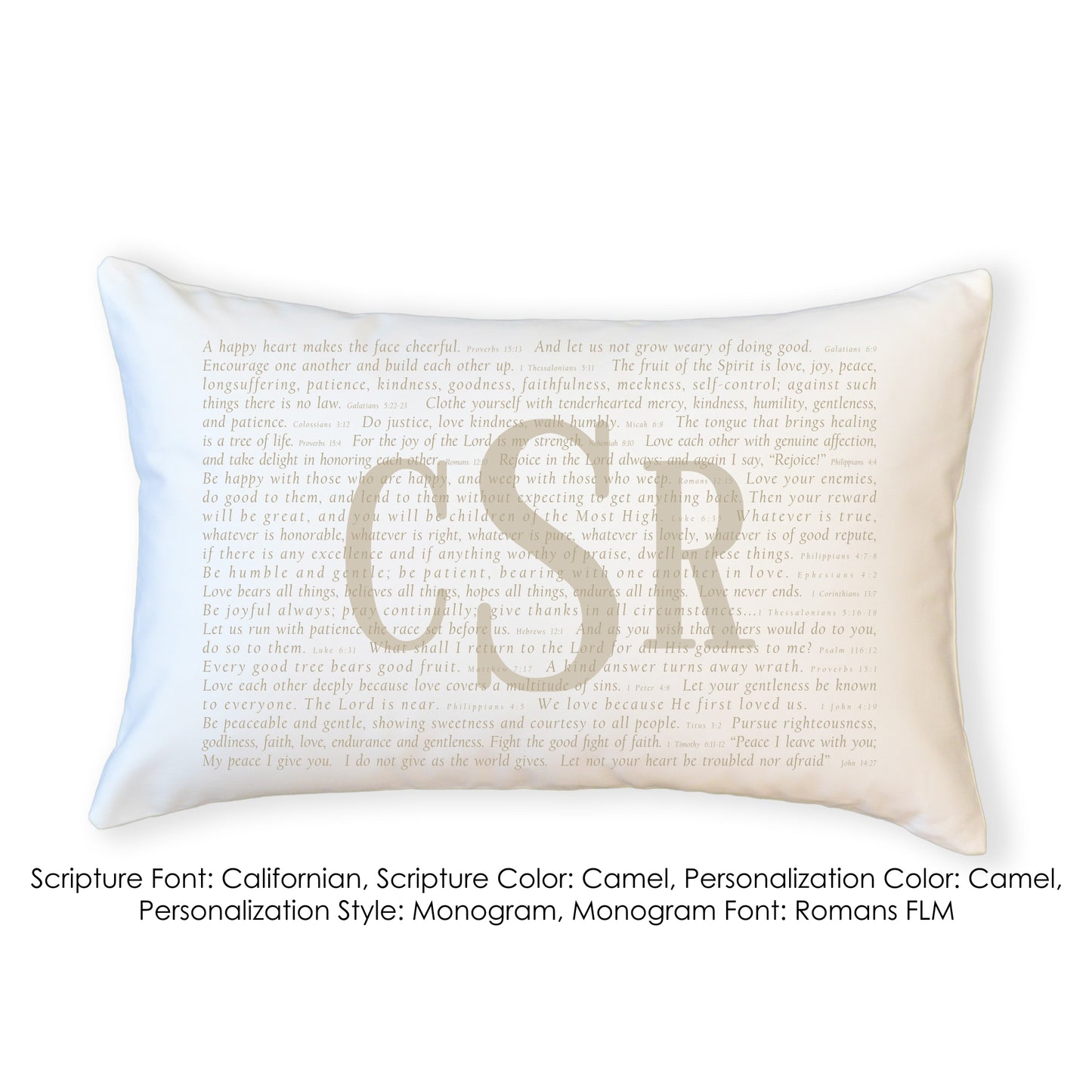 Scripture for the Happy Heart - Boudoir Pillow