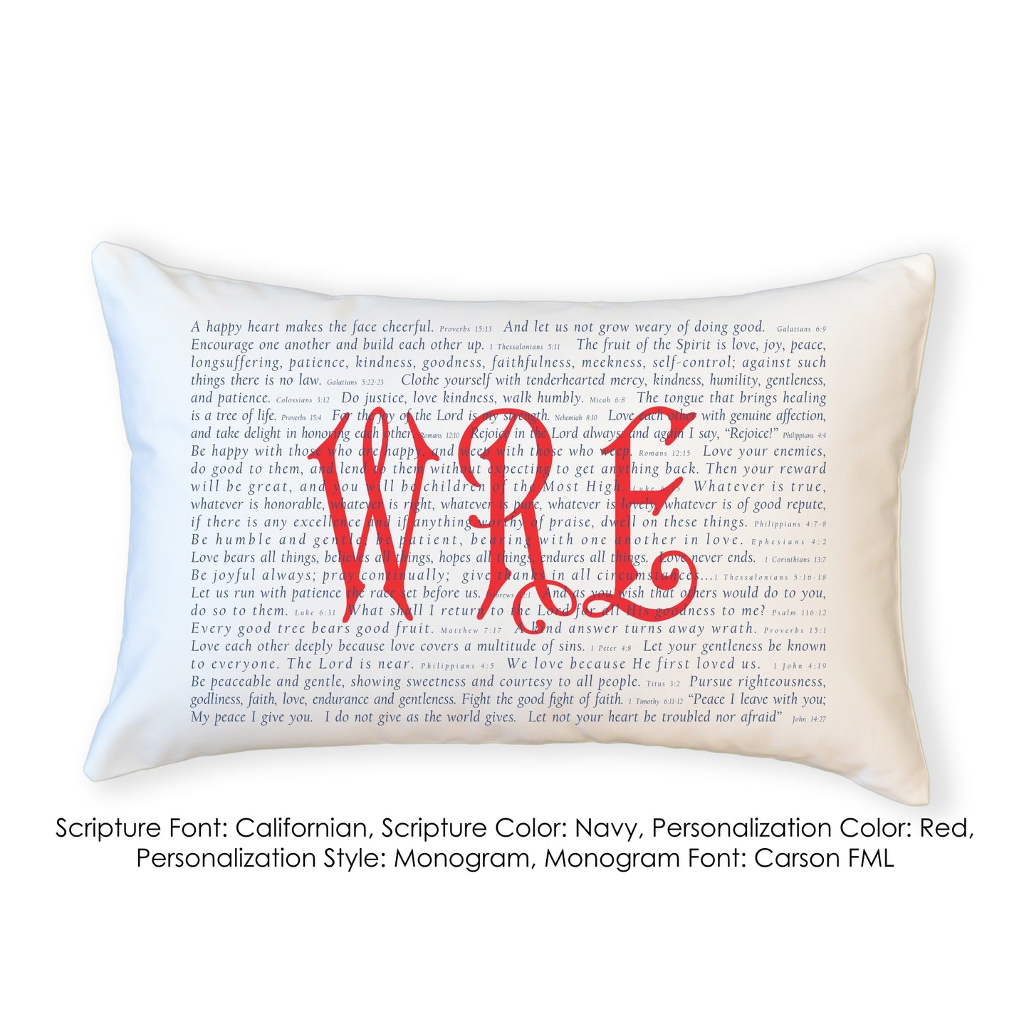 Scripture for the Happy Heart - Boudoir Pillow