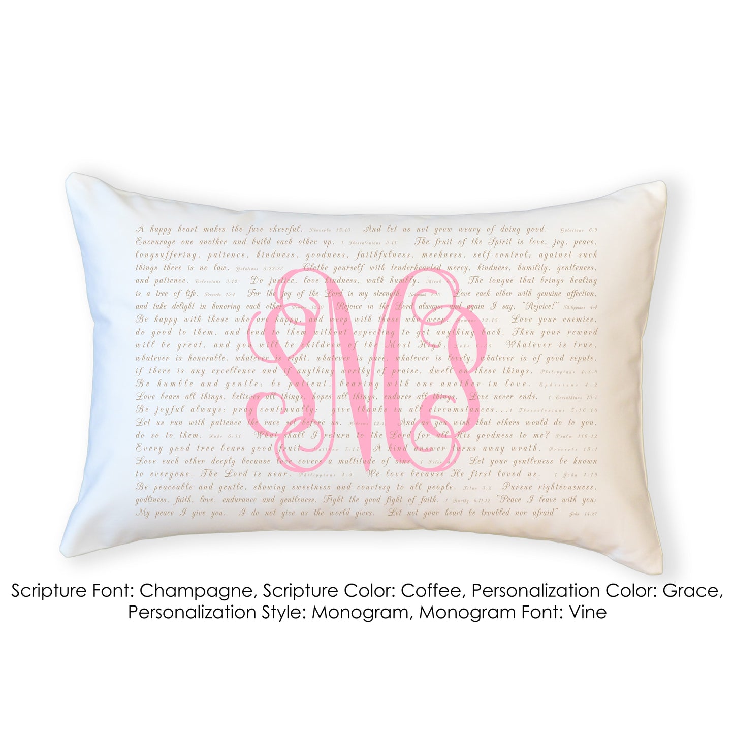 Scripture for the Happy Heart - Boudoir Pillow