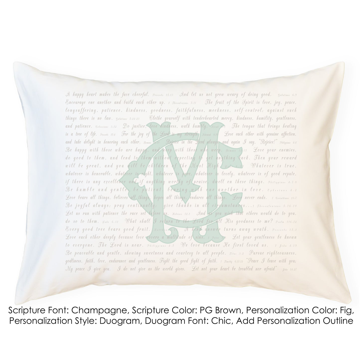 Scripture for the Happy Heart - Standard Pillowcase