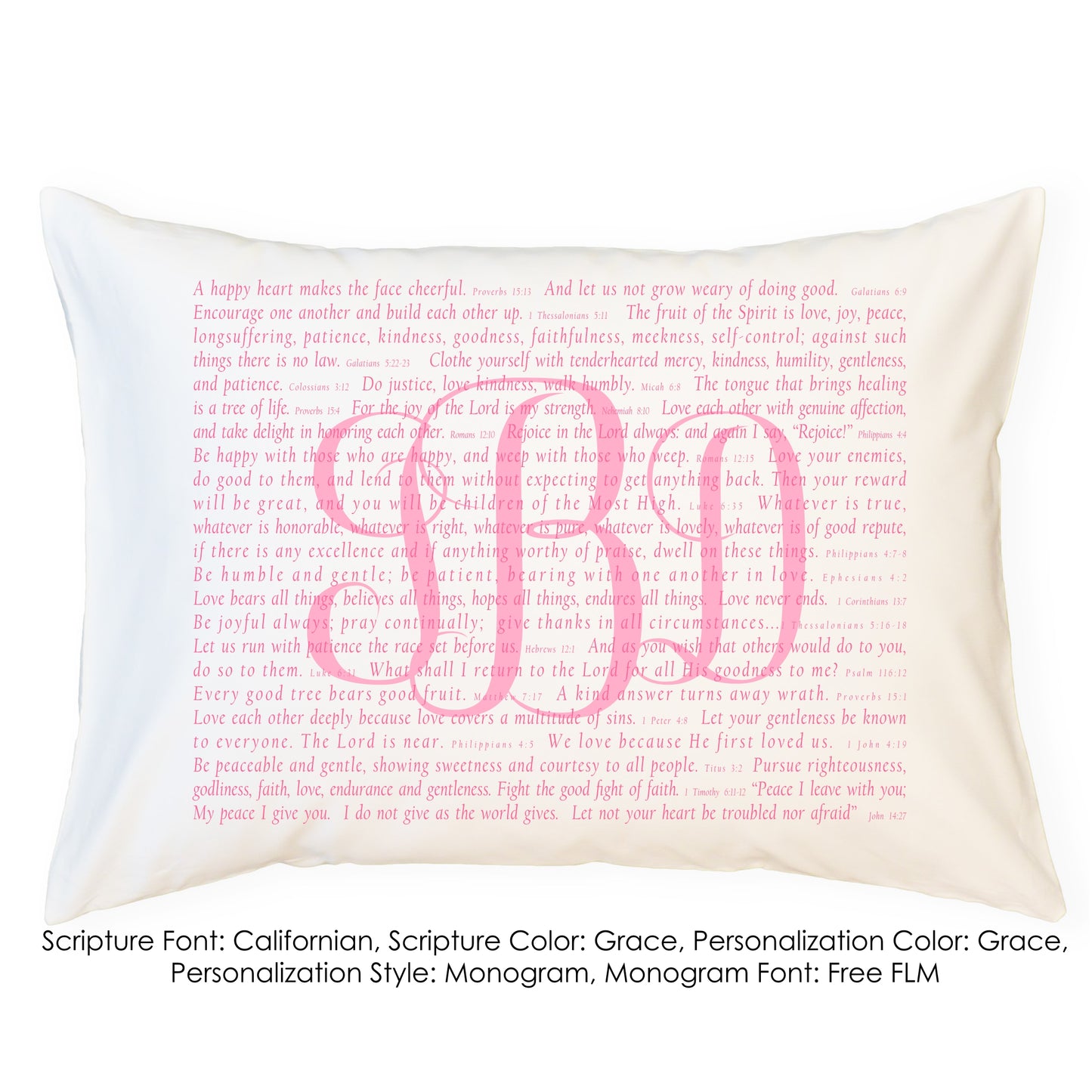 Scripture for the Happy Heart - Standard Pillowcase