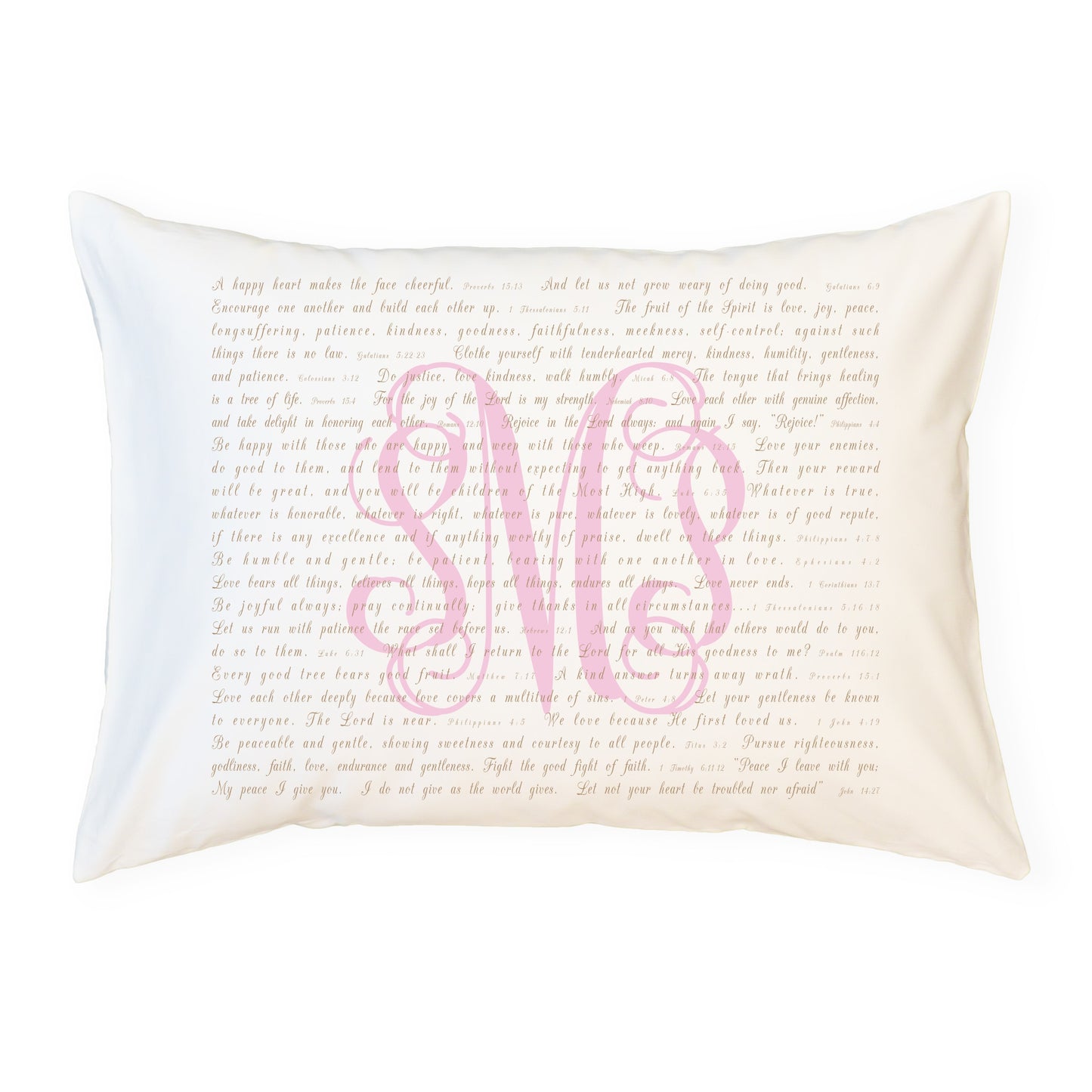 Scripture for the Happy Heart - Standard Pillowcase