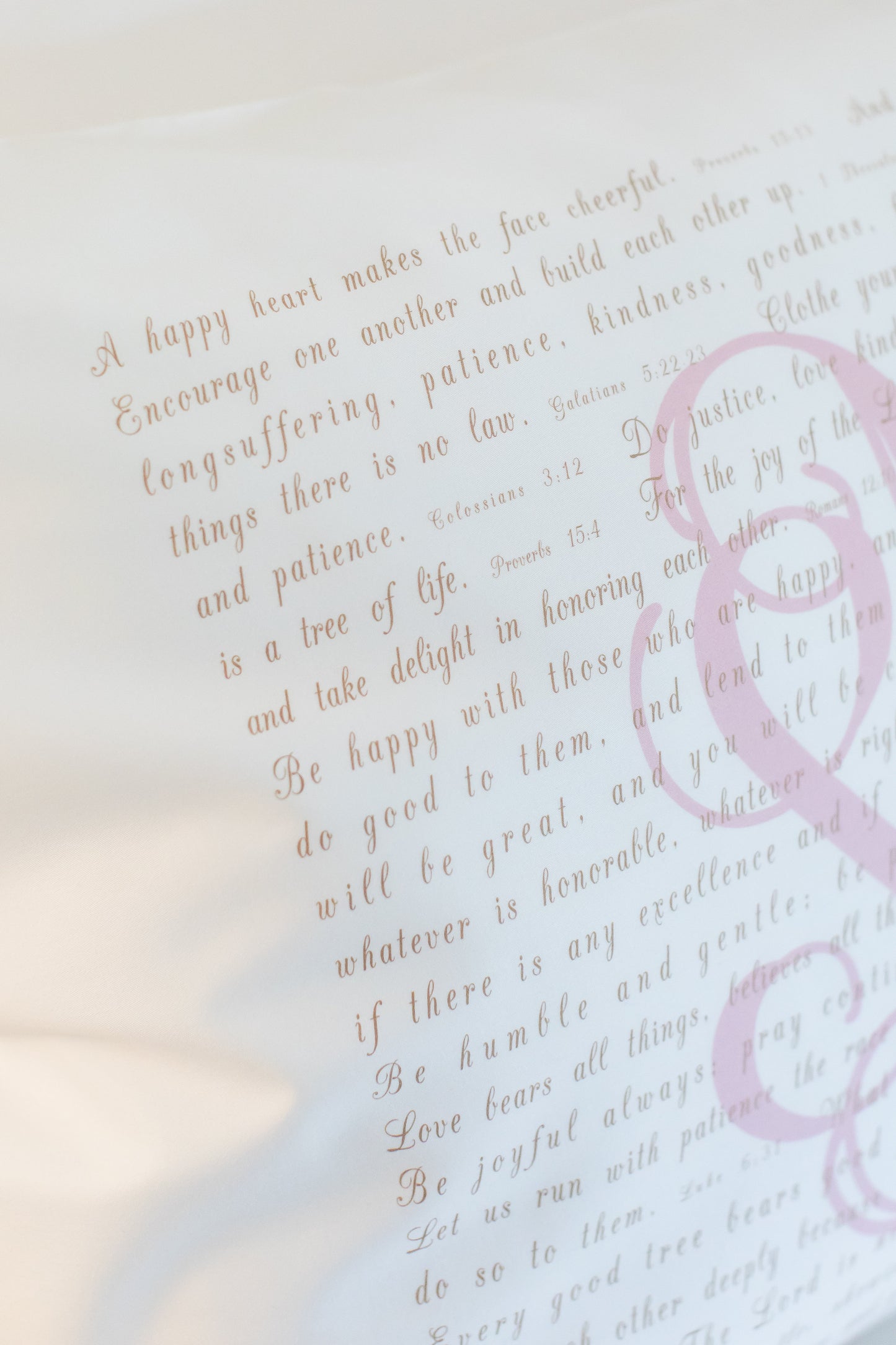 Scripture for the Happy Heart - Boudoir Pillow
