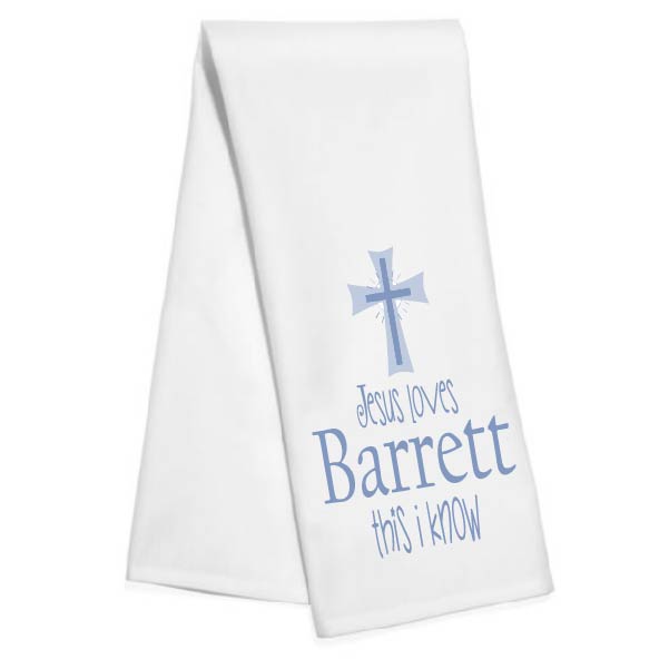 Jesus Loves Me (Blue) - Hand Towel