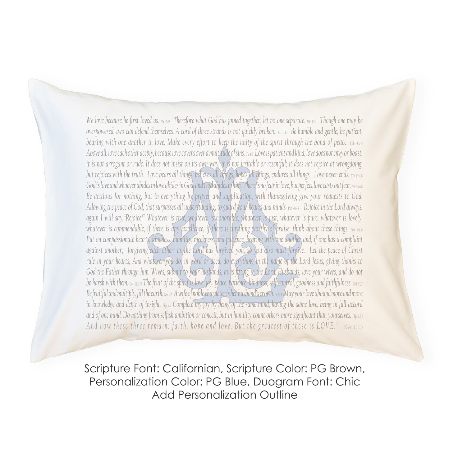 Scripture for Love & Marriage - Standard Pillowcase