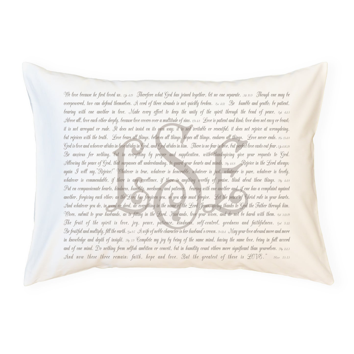 Scripture for Love & Marriage - Standard Pillowcase