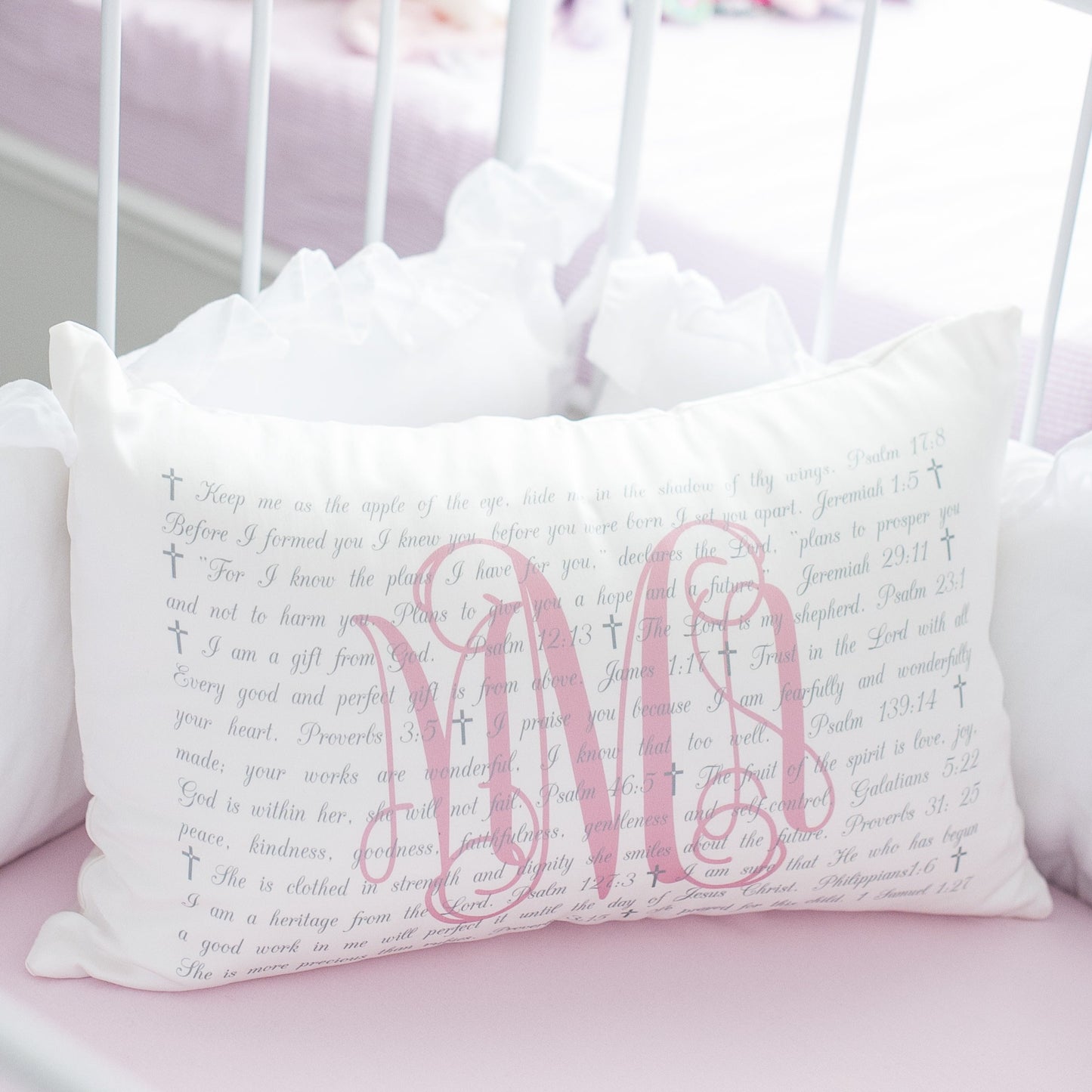 Scripture for Baby Girls (Apple of Thy Eye) - Boudoir Pillow