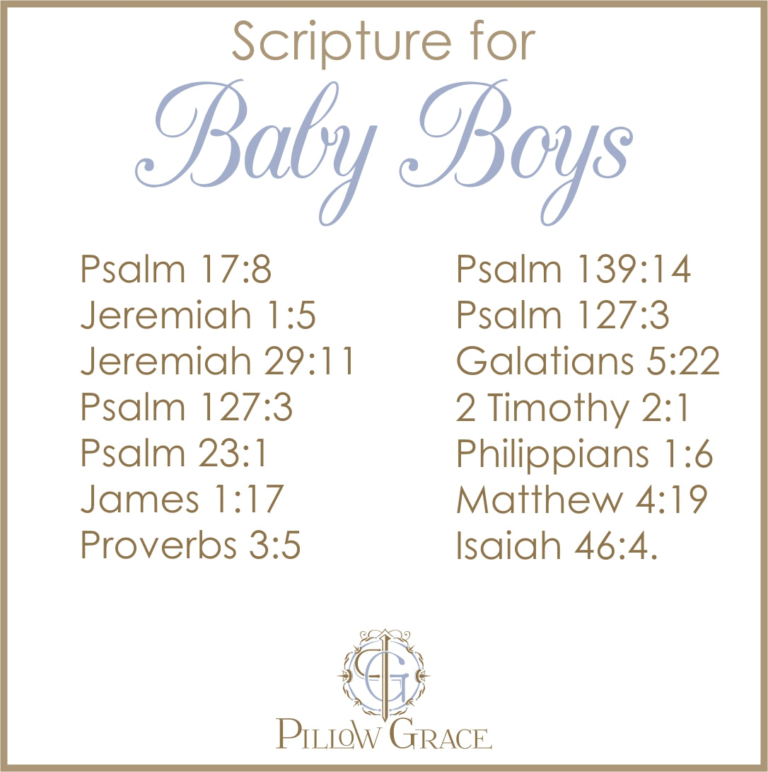 Scripture for Baby Boys (Apple of Thy Eye) - Boudoir Pillow