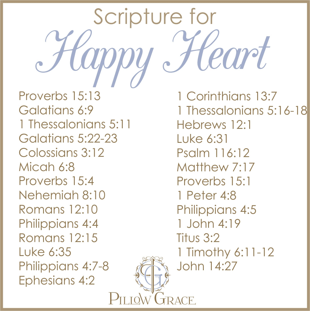 Scripture for the Happy Heart - Standard Pillowcase