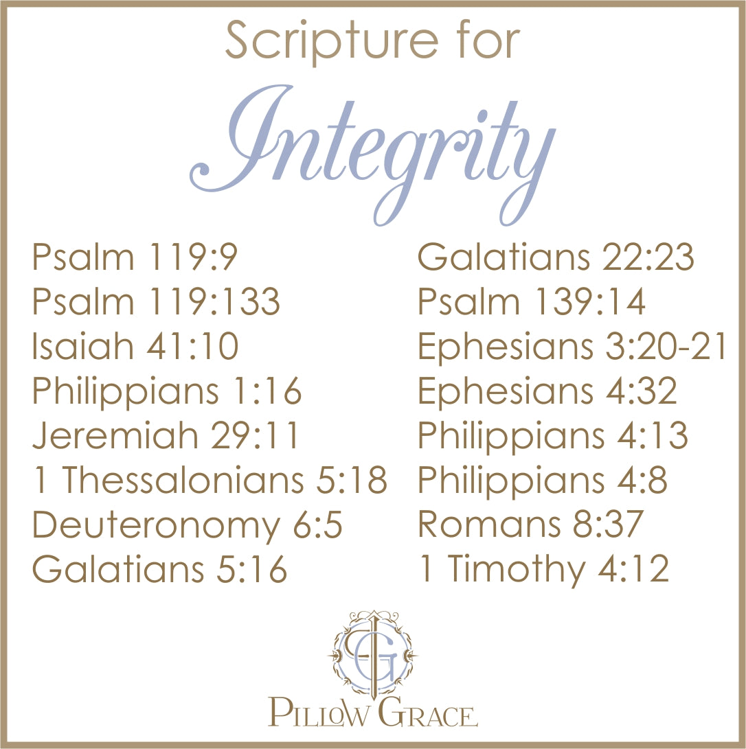 Scripture for Integrity - Boudoir Pillow