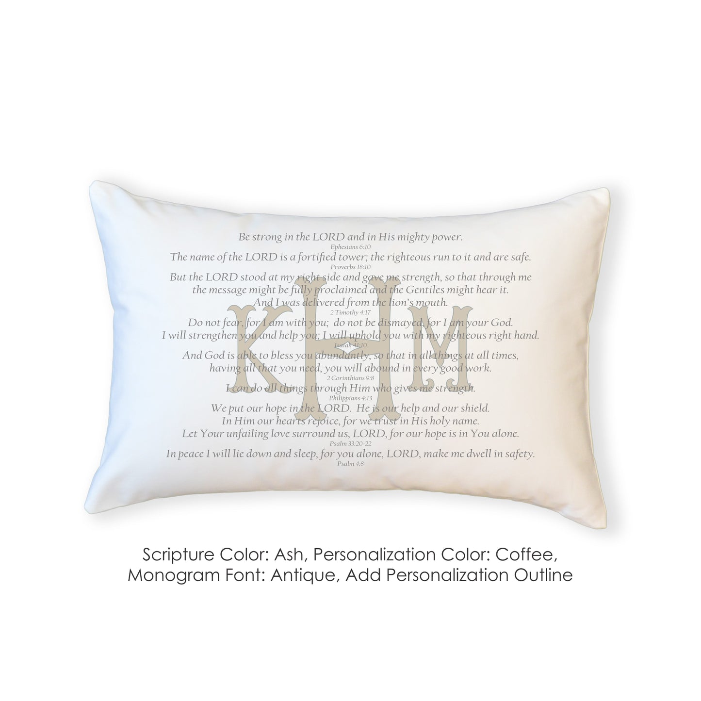 Scripture for Strength - Boudoir Pillow