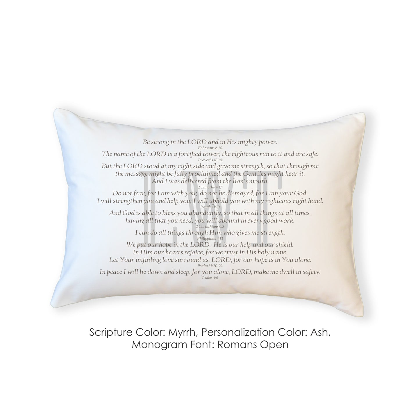 Scripture for Strength - Boudoir Pillow