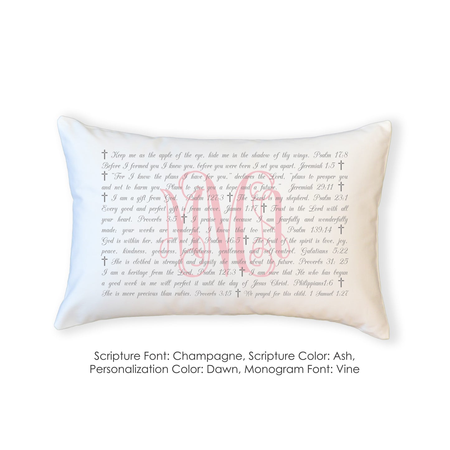 Scripture for Baby Girls (Apple of Thy Eye) - Boudoir Pillow