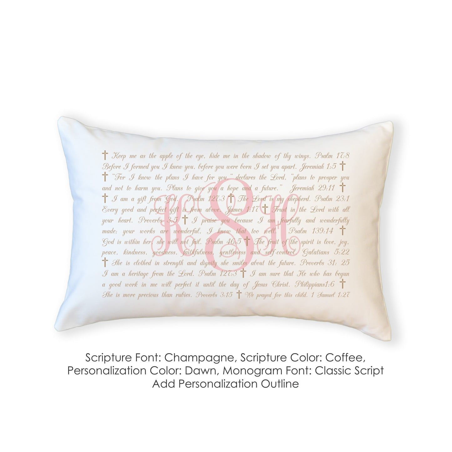 Scripture for Baby Girls (Apple of Thy Eye) - Boudoir Pillow