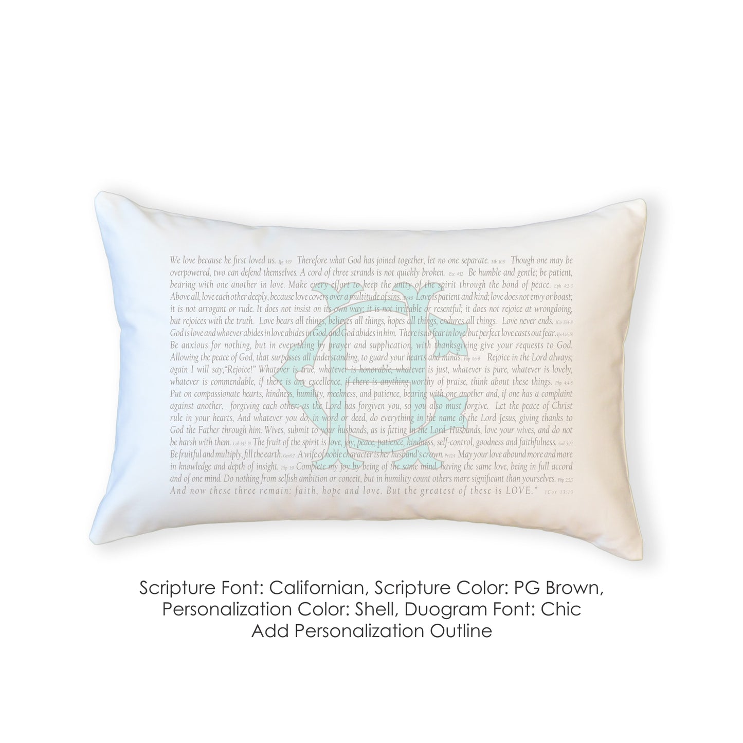 Scripture for Love & Marriage - Boudoir Pillow