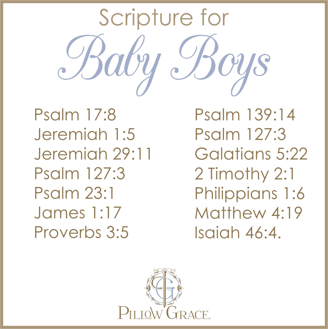 Scripture for Baby Boys (Apple of Thy Eye) - Boudoir Pillow